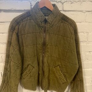 Olive Green Bomber Army Jacket